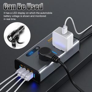 차량용 인버터 전원 어댑터, 고속 충전기, USB C 타입, 다기능 소켓 컨버터, 12V, AC 220V