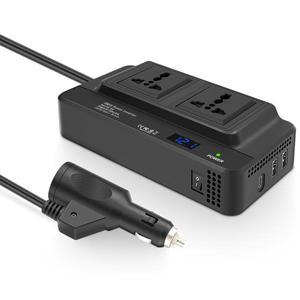 차량용 전원 인버터, 400W, DC 12V ~ 110V 220V, C타입 USB 듀얼 카 어댑터 자동 충전기, 수정 사인파 범용