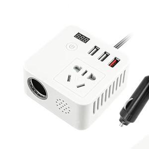 차량용 인버터 150W 12V 24V DC에서 220V AC 담배 라이터 전원 공급 장치 어댑터, QC 3.0 USB 충전기 고속