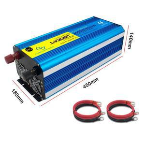 순수 사인파 태양광 인버터, 듀얼 USB LED 디스플레이, 범용 미국 소켓, 4000W, 50Hz, DC 12 V, 24 48V, AC