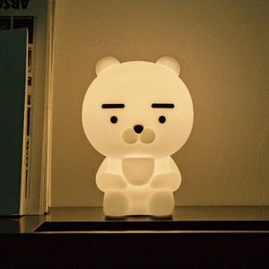 카카오프렌즈 데일리 라이언 귀여운 캐릭터 인테리어 조명 실리콘 터치 무드등 수면등 취침등