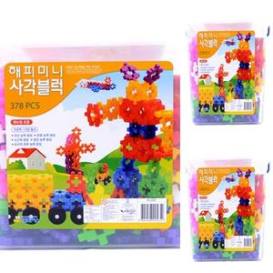 해피미니 사각블럭 378PCS 남자아이선물 여아선물 남아장난감