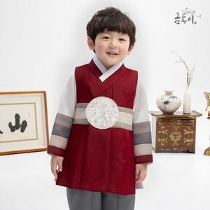 [한복]AM185 남빨강사색동 아동한복 남아한복