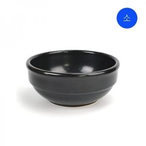 황토 내열뚝배기 국밥그릇 검정 소