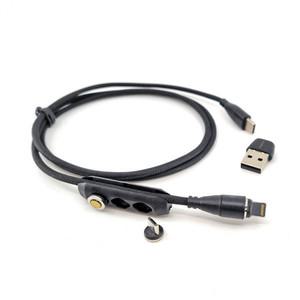 100W 6in1 C타입 라이트닝 자석 USB 초고속충전 케이블 패브릭 꼬임방지 데이터통신 1m 1.8m 1453834 옵시