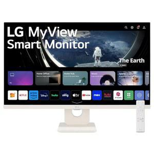 LG 호환 27SR50F W MYVIEW 스마트 모니터 27인치 FHD (1920X1080) IPS 디스플레이, WEBOS 23, HDR 10, X2 내장 스피커, AIRPLAY 2, 화면 공유, 블루투스, THINQ 앱, 리모컨, 화이트