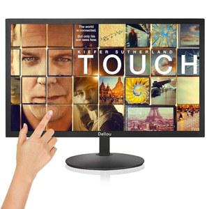 엘웨유 22인치 터치스크린 모니터링 LCD 디스플레이 보안 카메라 모니터 다기능 인터페이스 HDMI, AV, BNC, VGA, USB, PC 입력 CCTV 컴퓨터 내장 스피커 1920X1080 풀 HD, 블랙
