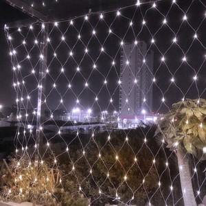 백색 지니전구 200구 1x2M 녹색선 LED 그물 네트 무드등 크리스마스 반짝이전구 조명