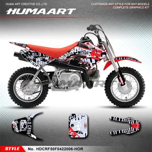 HUMAART 더트 바이크 그래픽 오토바이 스티커 혼다 CRF 50F CRF50 F 2004-2023 HDCRF50F0422006-HOR