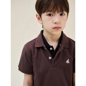 [BEANPOLE KIDS] [Essential] 피케 칼라 반팔 티셔츠  브라운 (BI5242UE6D)