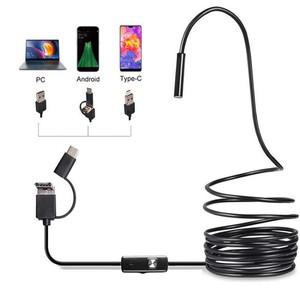 미니 내시경 카메라, 하드 플렉시블 튜브 Mirco USB C 타입 내시경 비디오 검사, PC 및 안드로이드 자동차
