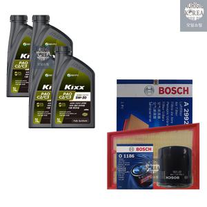 SM6 2.0 가솔린 킥스 PAO C2 C3 5W30 4L SP 보쉬 필터 엔진오일세트
