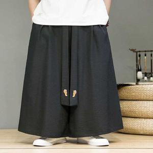 남자하렘팬츠 남자 와이드 고무줄 빅사이즈 바지 검도 린넨 면마 벌룬 여름 9부