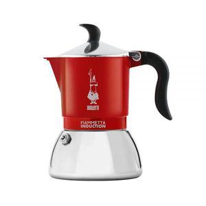 Bialetti Fiammetta 모카 포트 - 4컵 에스프레소 메이커 레드 이탈리아 스토브탑 커피 인덕션 호브와 호환