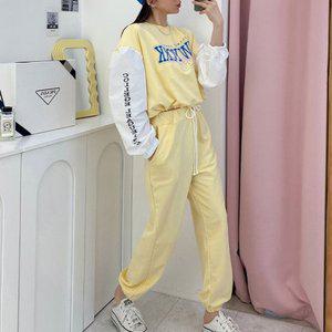 뉴욕88 박스 세미크롭 조거팬츠 트레이닝세트