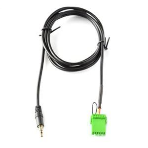 QM82 6Pin 녹색 커넥터 스테레오 3.5mm 잭 오디오-Aux-In MP3 케이블 와이어 Fit 2002-2006