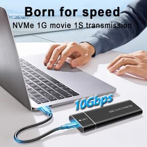 M.2 SSD NVME Enclosure USB 3.1 to C Case 10Gbps A Type 2230/2242/2260/2280 Key For Phone