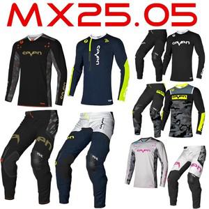 오토바이바지 2025 Seven MX Dirt Bike Suit 모토크로스 기어 세트 탑 오프로드 MX 콤보 블랙 모토 저지 및