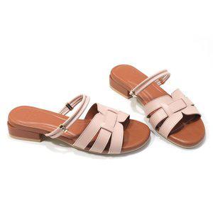 갤러리아 세라 여성 소가죽 스퀘어 위빙 스트랩 투웨이 샌들 TCM24008 핑크 2CM