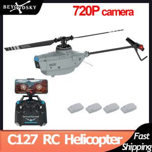 C127 RC 헬리콥터 4G 전자 720P 자이로스코프 헬리콥터를 컨트롤 리모컨 6축 안정화