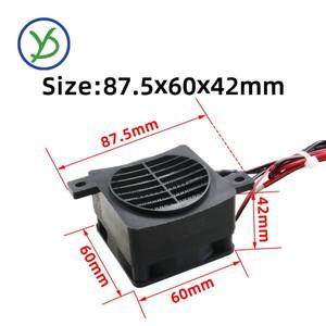 팬이 12V 24V 48V 110V 220V PTC 히터 50W ~ 400W 절연 세라믹 온도 조절 팬 애완 동물 인큐베이터