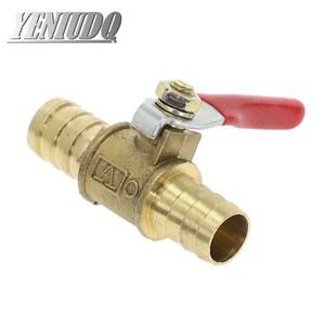 바브 6mm 핸들 10mm 라인 밸브 가스 인라인 차단 12mm 피팅 공기 오일 소형 호스 빨간색 황동 8mm 파이프
