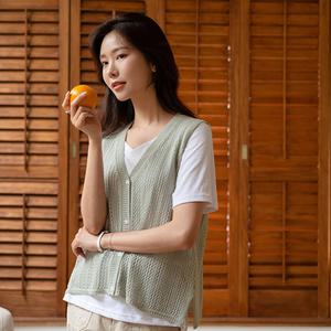 클로브 루즈핏 트임 오픈조끼