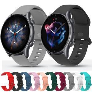 Huami Amazfit GTR 3 Pro 스트랩 실리콘 시계 밴드 교체 손목 팔찌 22mm 2 2E 47mm