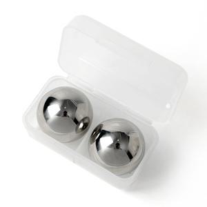 스테인레스 304칠링볼 40mm 2개세트 에쏘 브루잉 위스키 서스큐브 케이스 동그란아이스볼 브루잉칠링큐브