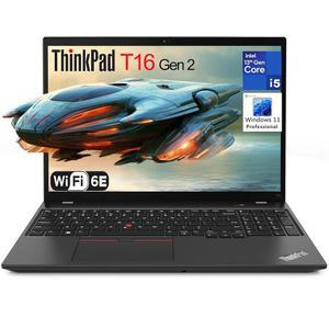 Lenovo 씽크패드 T16 Gen 2 16인치 FHD+ 비즈니스 노트북 컴퓨터 인텔 10코어 i5-1335U (비트 i7-1255U) 16