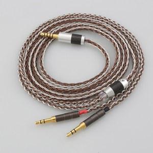 HIFI XLR 헤드폰 이어폰 케이블 BEYERDYNAMIC T1 T5P II 아미론 홈 데논 AH D600 D7100 헤드폰용 8 코어 4.4MM 3.5MM
