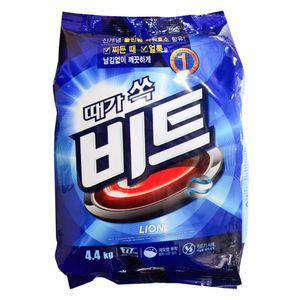 쉬미리 라이온 세탁세제 4.4kg 비트 가루세제 빨래세제 찬물세탁 일반세탁기용 리필