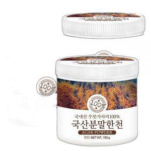 푸른들판 국내산 분말 한천 가루 100% 190gx3통