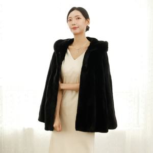 (WJ) 코펜하겐퍼 휘메일풀스킨 블랙 후드 밍크코트 국내생산 본사직영(WJF2452