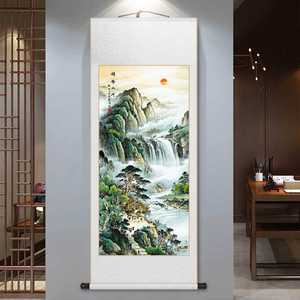 풍경화 장식 그림 일식당 중식당 서예 벽화 액자 거실 JZ-07 유백색 78x187CM
