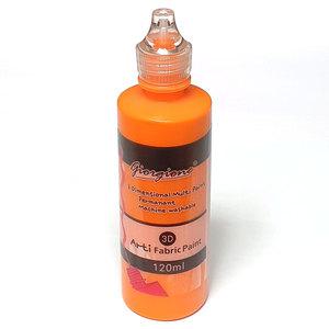염색물감120ml 주황/패브릭 대용량낱색 옷천섬유 직물 모자 운동화 그림그리기 DIY만들기공예재료