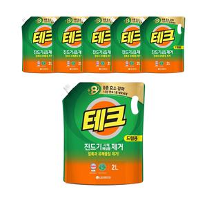 테크 진드기 알레르기 원인제거 액체세제 드럼 리필 2L, 6개
