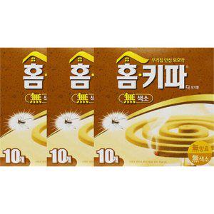 홈키파 모기향 10매 x 3개 모기 벌레 퇴치 살충 피우는 방충 약