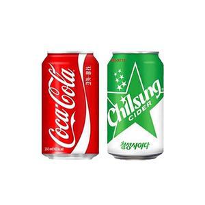 코카콜라 355ml 24캔 업소용 + 칠성사이다 355ml 24캔 업소용