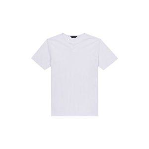 [하프클럽/BY파크랜드]화이트 슬릿넥 티셔츠-M22201TS