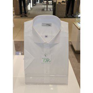 [듀퐁](신세계 사우스시티)24SS 120수 트윌 소재 슬림핏 반소매 셔츠 SE4MM21HS302WH