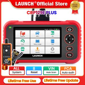 차량진단장비 LAUNCH X431 CRP129E PLUS 자동차 OBD2 전체 시스템 진단 스캐너 오일 SAS EPB TPMS DPF INJE