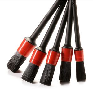 자동차 청소 도구 5pcs 멧돼지 헤어 자세히 브러쉬 세트 인테리어 갭 림 대시 보드 휠 공기