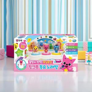 핑크퐁 동요노래방 가사집 동요연습기 노래부르기 피아노 건반연주 피규어 멜로디 장난감 유아