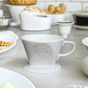 칼리타 101LD 드리퍼 드립퍼 화이트 도자기 핸드드립퍼 세라믹 커피 필터 흰색 바리스타