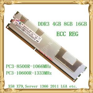 서버 메모리 1066, 1333MHz ECC REG DDR3 PC3-10600R 8500R 레지스터, RIMM X58 X79 마더보드 사용, 4GB