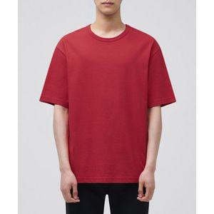 무신사 스탠다드 MUSINSA ANDAR D 릴렉스 핏 크루 넥 반팔 티셔츠 레드 MITS0005-RE 589374