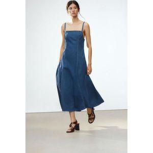 [정품] 자라 원피스 미니 미디원피스 데일리 ZARA TRF 데님 미디 원피스589855