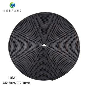 10M GT2 10mm 6mm 타이밍 벨트 5M 2M GT2-6 벨트 3D 프린터 벨트 피치 2mm 너비 6mm 10mm GT2 벨트 고무 3D