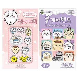 먼작귀 치이카와 썸머패치+쿨케어밴드 1+1 세트 하이드로겔 패드 디자인 랜덤 간지러움 완화 벌레 기피제
